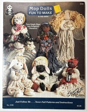 Suzanne McNeill Design Originals "Mop Dolls" Fun to Make No, 2138 vn